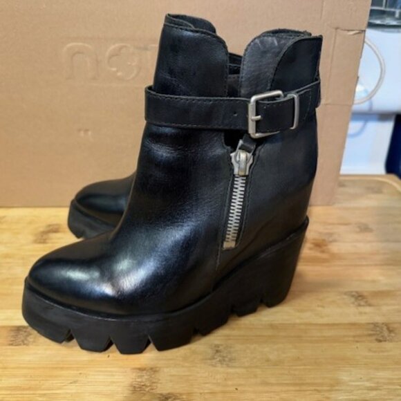 Ash Ricky Lug Sole leather Platform Wedge Booties - Size EU37 - NWOT - Picture 7 of 16